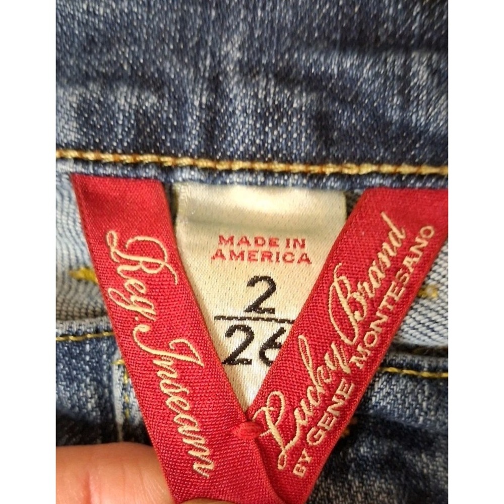 Lucky Brand Sundown Jean Size 2 Y2K Bootcut Flare Distressed - Picture 8 of 12